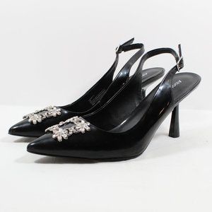 Abound Rubby Jeweled Slingback Pump - Black Patent